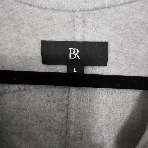 Banana Republic Wool Blend Aike Gray Long Sleeve Collared Popover Shirt - Picture 6 of 6